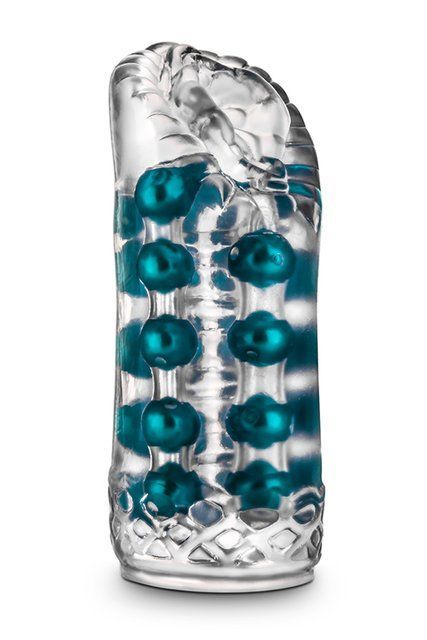 Мастурбатор вагіна з намистинами всередині Blush M For Men Super Stroker Clear, прозорий