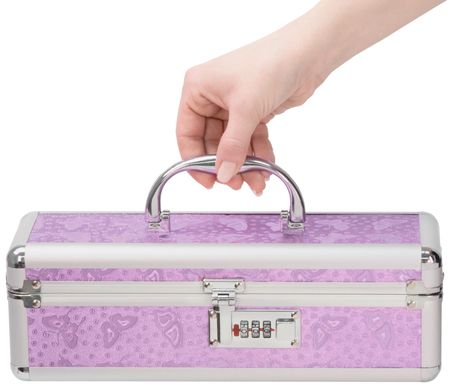 Кейс для зберігання секс-іграшок BMS Factory - The Toy Chest Lokable Vibrator Case Purple з кодовим, Фиолетовый