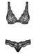 Комплект мереживний Obsessive Luvae чорний, S/M