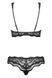 Комплект мереживний Obsessive Luvae чорний, S/M
