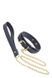 Нашийник з повідцем BONDAGE COUTURE COLLAR AND LEASH BLUE