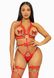 Leg Avenue Studded O-ring harness teddy Red S