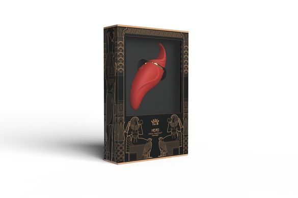 Вибратор 2в1 с язычком Zalo &mdash; Hero Wine Red, кристалл Swarovski