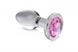 Анальна пробка зі стразом Pink Gem Glass Anal Plug With Gem скляна, Medium