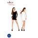 Бодистокинг Passion BS025 white, платье-сетка, спущенное плечо, длинный рукав, Белый