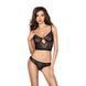 Комплект белья LEXINE SET black L/XL - Passion: лиф-топик, трусики, Чорний
