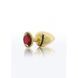 Анальна металева пробка M (Medium) з каменем червоного кольору Butt Plug With Diamond Jewel Taboom