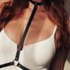 Портупея MAZE Bijoux Indiscrets с ошейником и одним пересечением, черная