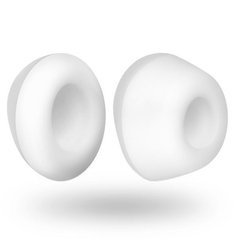 Запасные насадки для вакуумного стимулятора Satisfyer Pro 2 Climax Tips (широкая и узкая), Білий