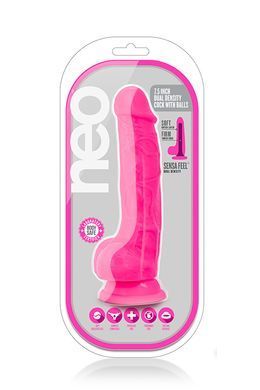 Фалоімітатор з подвійною щільністю NEO 7.5 INCH COCK W. BALLS