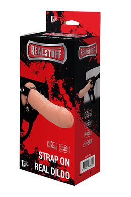 Реалистичный страпон REALSTUFF STRAP ON REAL DILDO