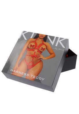 Leg Avenue Studded O-ring harness teddy Red M