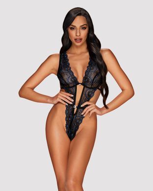 Боди сексуальный кружевной Obsessive Belisis teddy black S/M