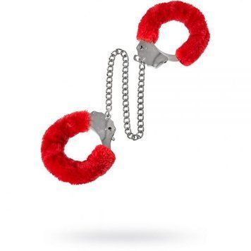 Поножі DS Fetish Metal Ankle Cuffs, червоний