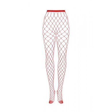 Еротичні колготи у велику сітку Obsessive S812 tights red XL/XXL