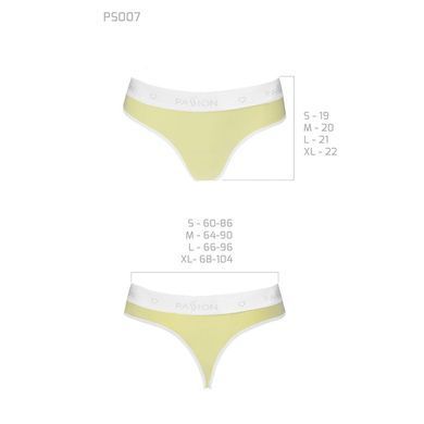 Спортивные трусики-стринги Passion PS007 PANTIES yellow, size XL