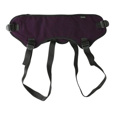 Трусы для страпона Sportsheets - Lush Strap On Purple, широкий бархатистый пояс, очень комфортные, Фіолетовий