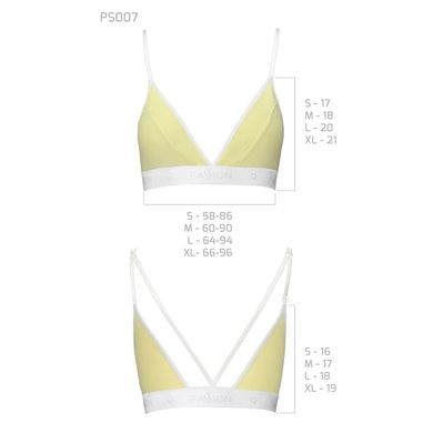 Спортивний топ з подвійними бретелями Passion PS007 TOP yellow, size M