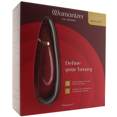 Вакуумний кліторальний стимулятор Womanizer Premium 2 Bordeux