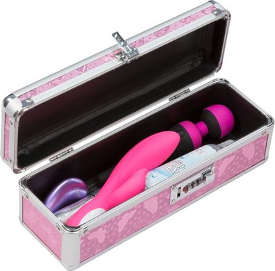 Кейс для зберігання секс-іграшок BMS Factory - The Toy Chest Lokable Vibrator Case Pink з кодовим за, Рожевий