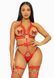 Leg Avenue Studded O-ring harness teddy Red M