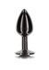 Анальная металлическая пробка M с черным камнем Butt Plug With Diamond Jewel Taboom