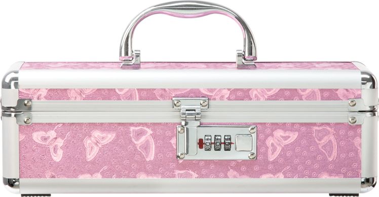 Кейс для зберігання секс-іграшок BMS Factory - The Toy Chest Lokable Vibrator Case Pink з кодовим за, Рожевий