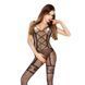 Бодістокінг Passion BS018 black, комбінезон, імітація панчіх і пояса, Черный