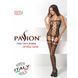 Бодістокінг Passion BS054 black, комбінезон, імітація панчох, відкритий животик, Черный