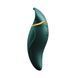 Вібратор 2в1 з язичком Zalo &mdash; Hero Jewel Green, кристал Swarovski