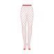 Еротичні колготи у велику сітку Obsessive S812 tights red XL/XXL