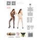 Бодістокінг Passion BS018 black, комбінезон, імітація панчіх і пояса, Черный