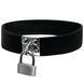 Чокер із замочком Sex And Mischief &ndash; Lock & Key Collar, поліестер, на липучці, Черный