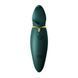 Вібратор 2в1 з язичком Zalo &mdash; Hero Jewel Green, кристал Swarovski