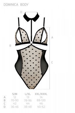 Боди DOMINICA BODY black L/XL - Passion