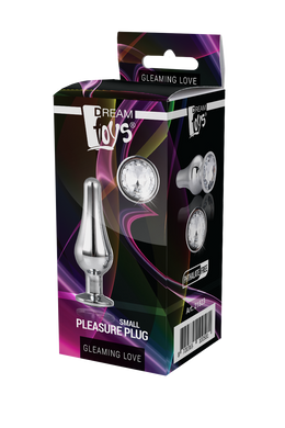 DT21823 анальна пробка конічної форми Dream Toys GLEAMING LOVE SILVER PLEASURE PLUG S