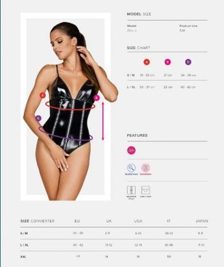 Боді спандекс Obsessive Stromea crotchless teddy S / M