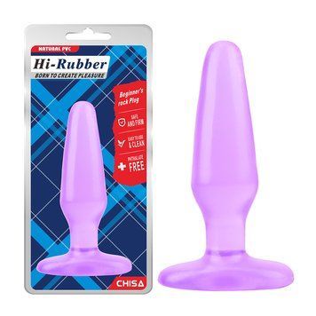 Анальная&nbsp;пробка Hi-Rubber&nbsp;Purple&nbsp;Chisa