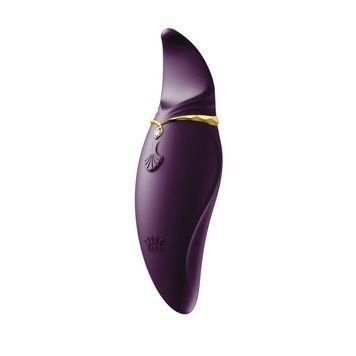 Вибратор 2в1 с язычком Zalo &mdash; Hero Twilight Purple, кристалл Swarovski