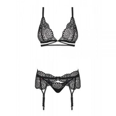 Комплект Obsessive Mixty 3-pcs set black L/XL