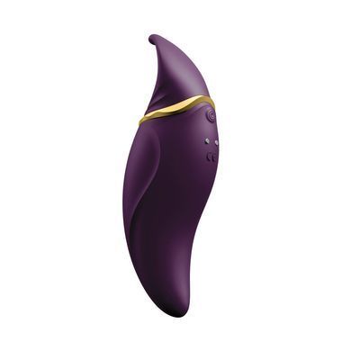 Вибратор 2в1 с язычком Zalo &mdash; Hero Twilight Purple, кристалл Swarovski