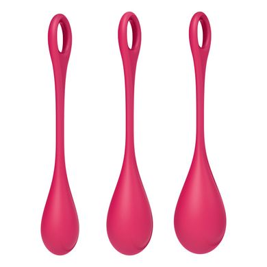 Набор йони бусин Satisfyer Yoni Power 1 Red, диаметр 2-2,5-3см, вес 22-46-74гр