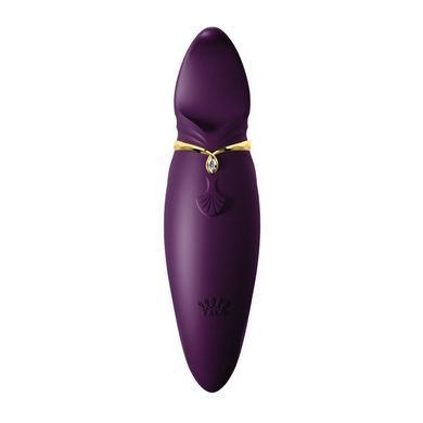 Вибратор 2в1 с язычком Zalo &mdash; Hero Twilight Purple, кристалл Swarovski