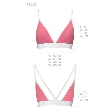 Спортивный топ с двойными бретелями Passion PS007 TOP pink, size XL