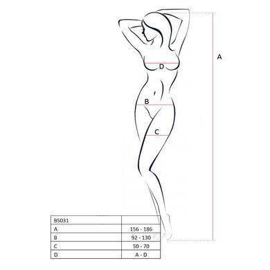 Бодістокінг Passion BS031 red, комбінезон з відкритими грудьми, Червоний