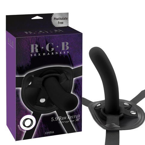 Страпон&nbsp;фаллоим. насадка&nbsp;RGB&nbsp;Sex&nbsp;Harntss&nbsp;5.9''&nbsp;Raw&nbsp;Recruit&nbsp;Strap-On&nbsp;M Chisa