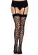 Leg Avenue Heart net thigh highs OS Black