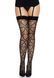 Leg Avenue Heart net thigh highs OS Black