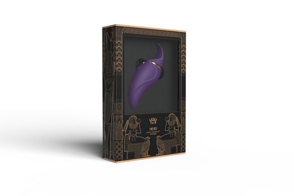 Вибратор 2в1 с язычком Zalo &mdash; Hero Twilight Purple, кристалл Swarovski