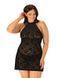 411055 Сорочка з трусиками Obsessive Softily chemise 2XL/3XL Чорна
